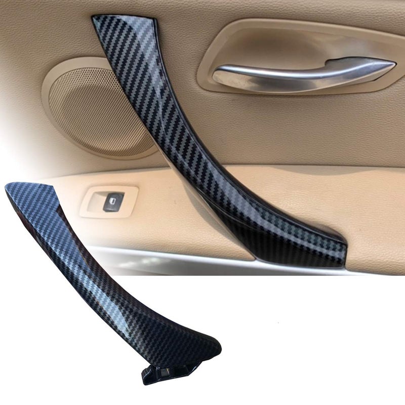 Moonlinks Compatible with BMW 3 Series E90 E91 E92 E93 Carbon Fiber Door Handle,Right Front/Rear Passenger Side Door Handle Covers Set(Compatible with BMW 323 325 328 330 335) (Carbon Fiber Pattern) - Image 1